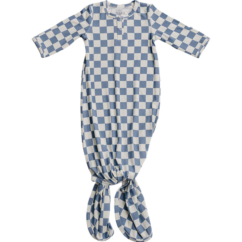 Mebie Baby Ribbed Bamboo Knot Gown