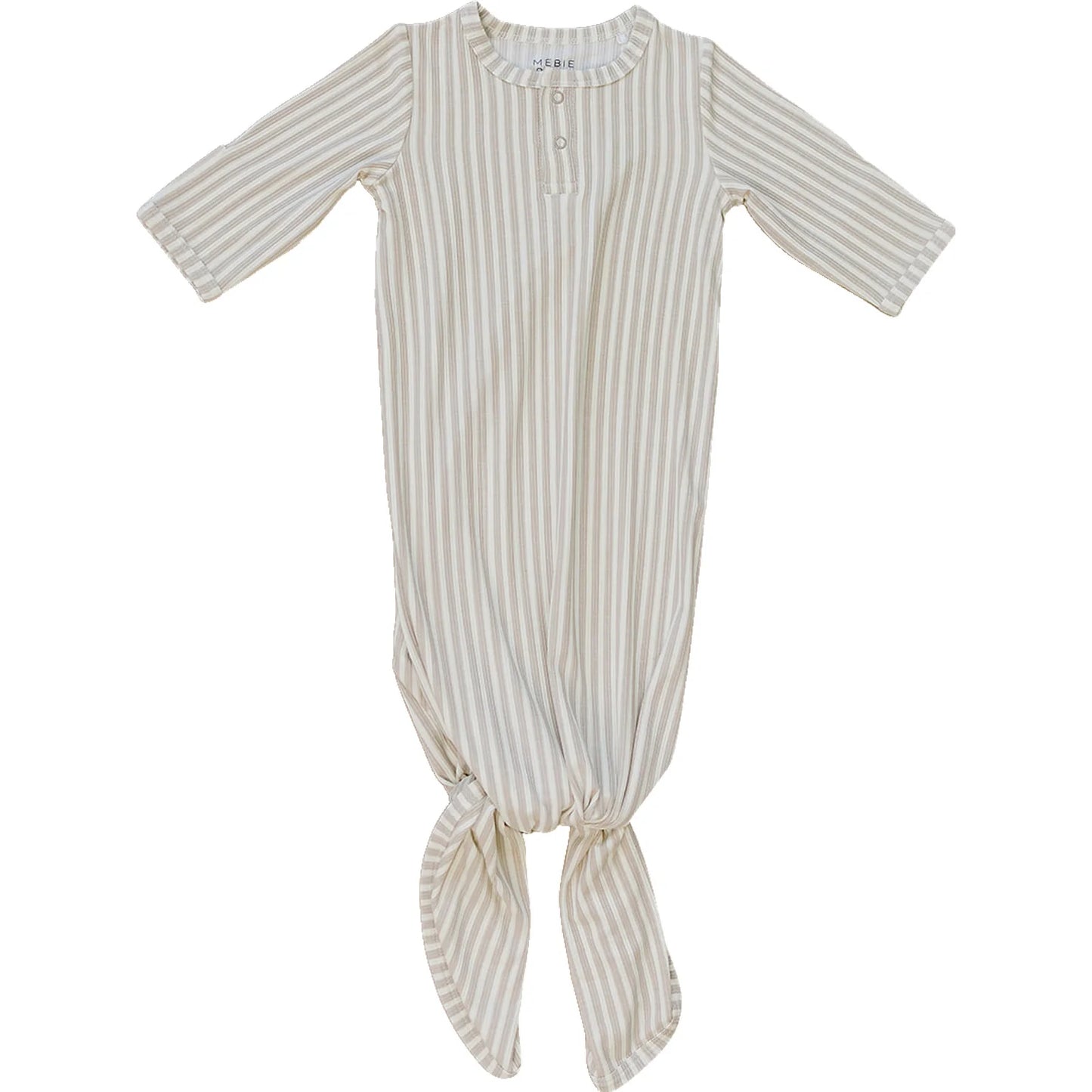 Mebie Baby Ribbed Bamboo Knot Gown