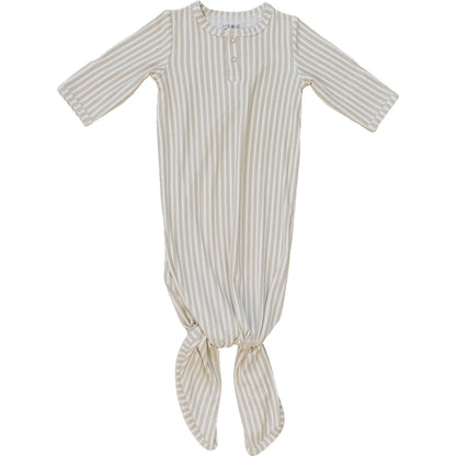 Mebie Baby Ribbed Bamboo Knot Gown