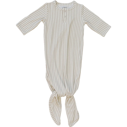 Mebie Baby Ribbed Bamboo Knot Gown
