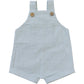 Mebie Baby Green Short Stripe Linen Overalls