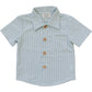 Mebie Baby Green Stripe Button Up Pocket Shirt
