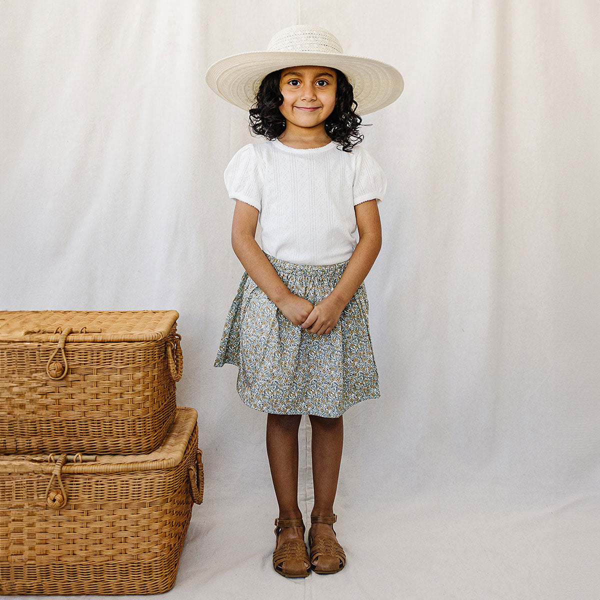 Mebie Baby White Pointelle Tee