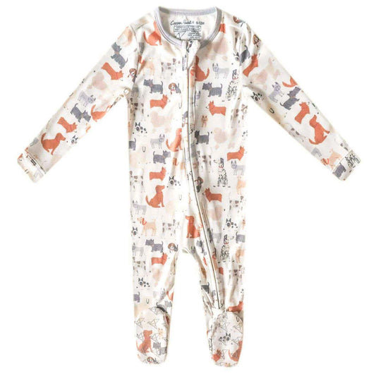 Copper Pearl Zip-up Footie - Rufus
