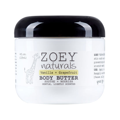 Zoey Naturals Body Butter - 4 fl oz - Vanilla + Grapefruit