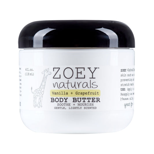 Zoey Naturals Body Butter - 4 fl oz - Vanilla + Grapefruit