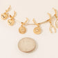 Fame Mixed Metallic Stud Earrings Charms Set