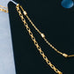 Fame Two Row Layered Chain Necklace