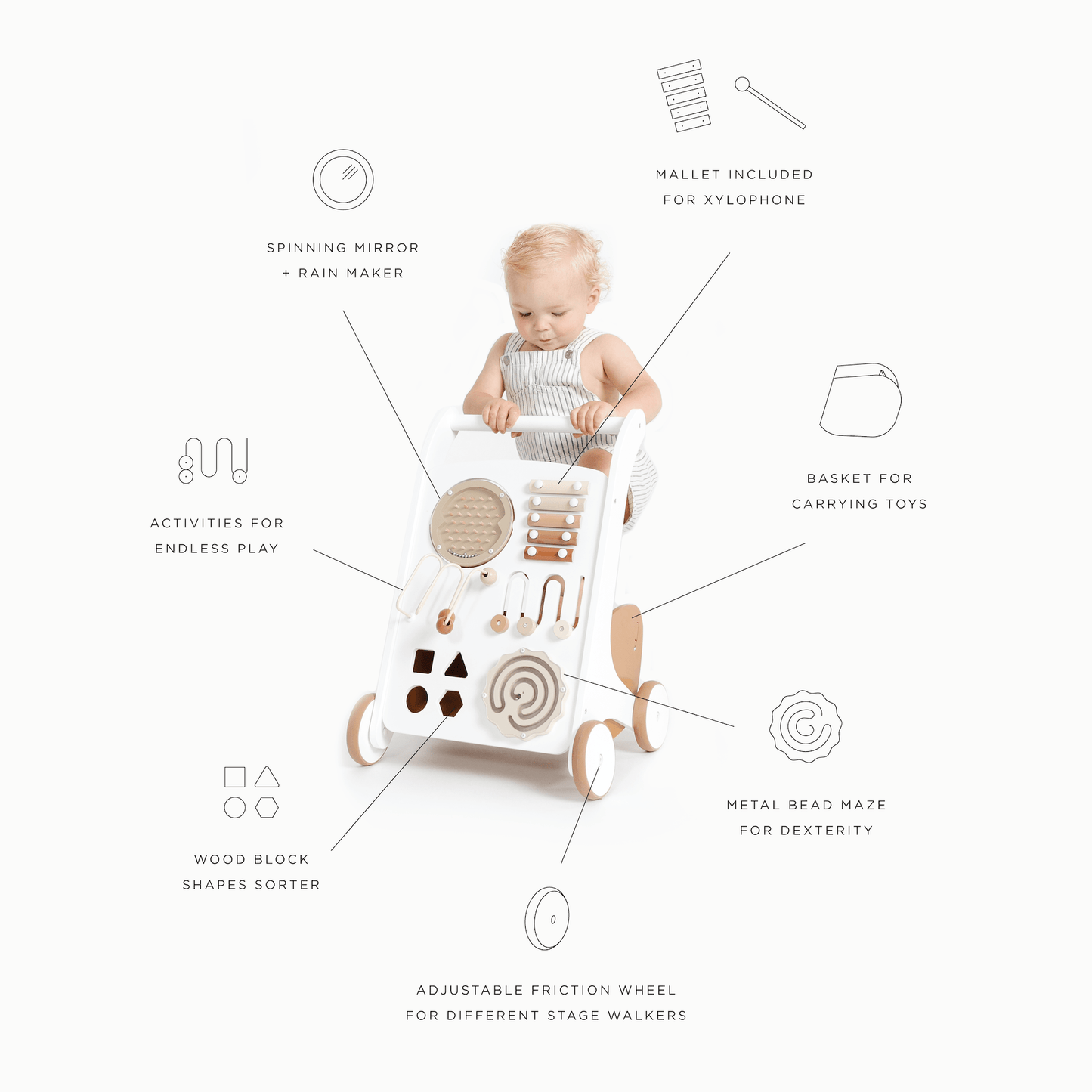 Toddler pushing Gathre Activity Walker