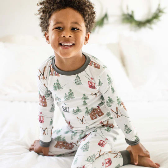 Burt's Bees Ski the Alps Matching Family Pajamas - Cloud