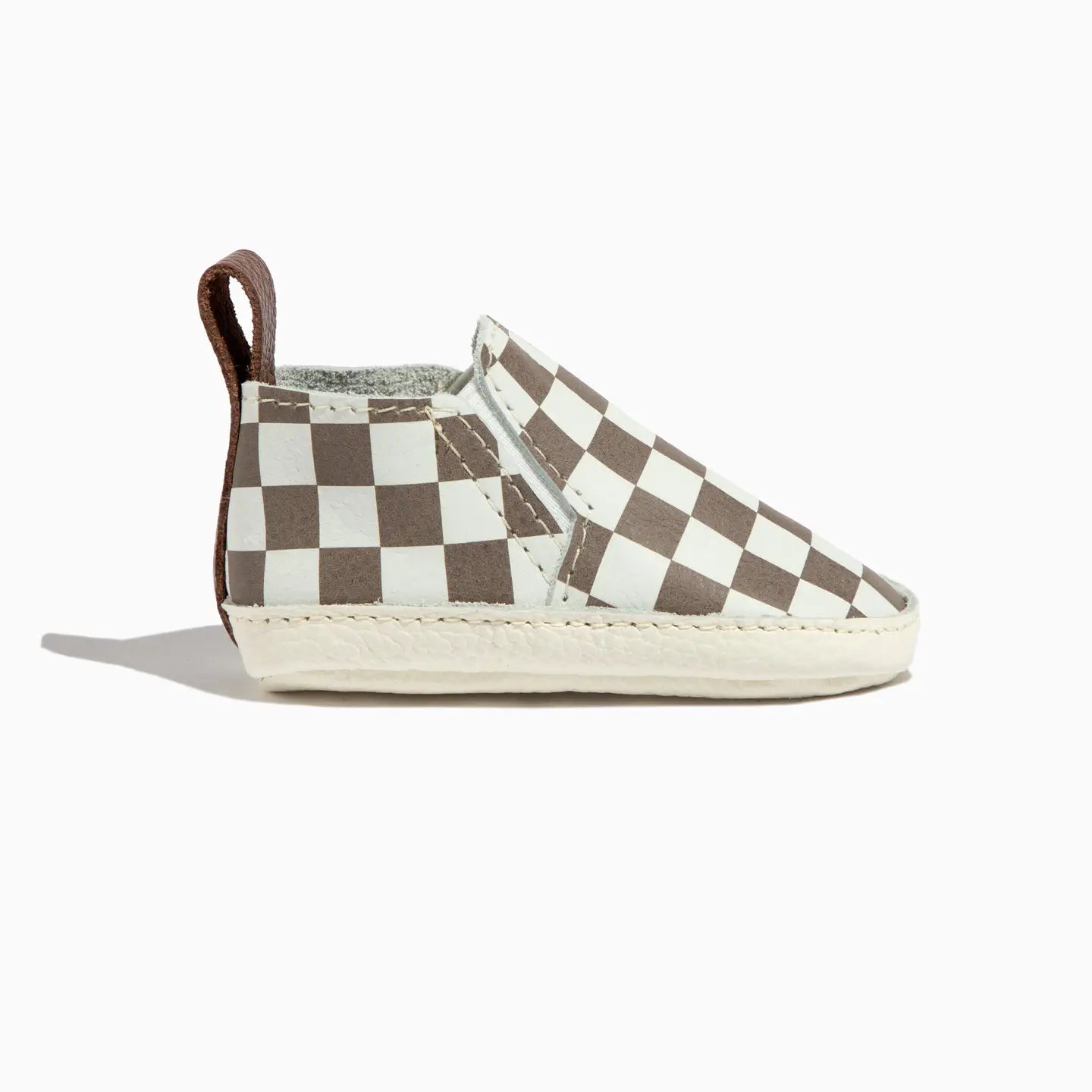 Freshly Picked Soft Sole Slip On Baby Shoe - Chocolate Check