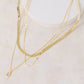 Fame Assorted Three Layered Cz Charm Chain Necklace