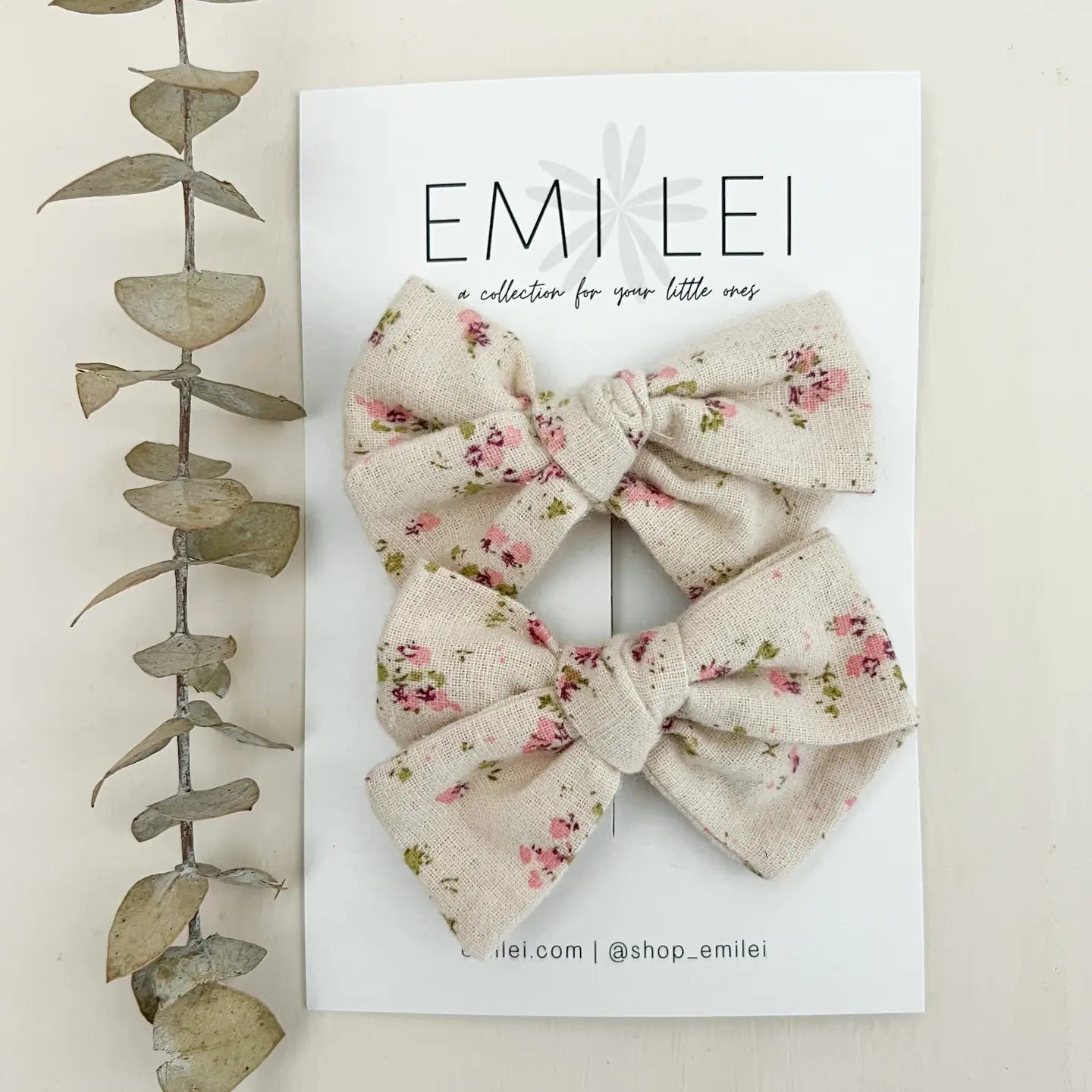 Emi Lei Pigtail Bow Set - Alligator Clip