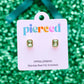 Pierced Co Emerald Gem Earrings