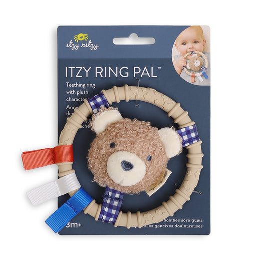 Itzy Ritzy Itzy Ring Pal - Taupe Bear