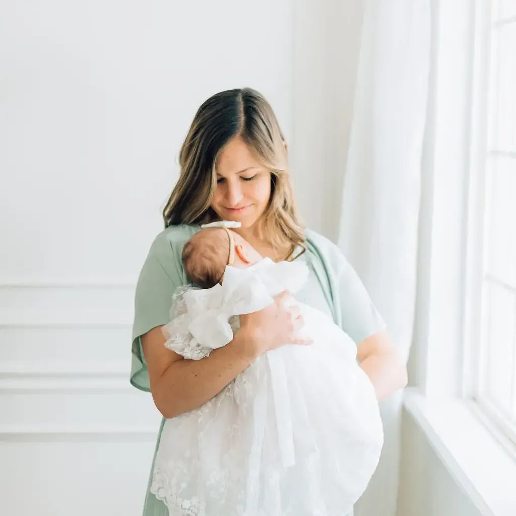Miriia Eva Jane Dress Baby Girl White Christening Baptism Dress