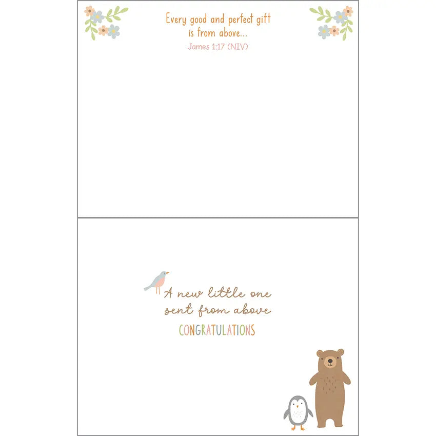 Gina B Designs With Scripture Baby Greeting Card - Animal Hello