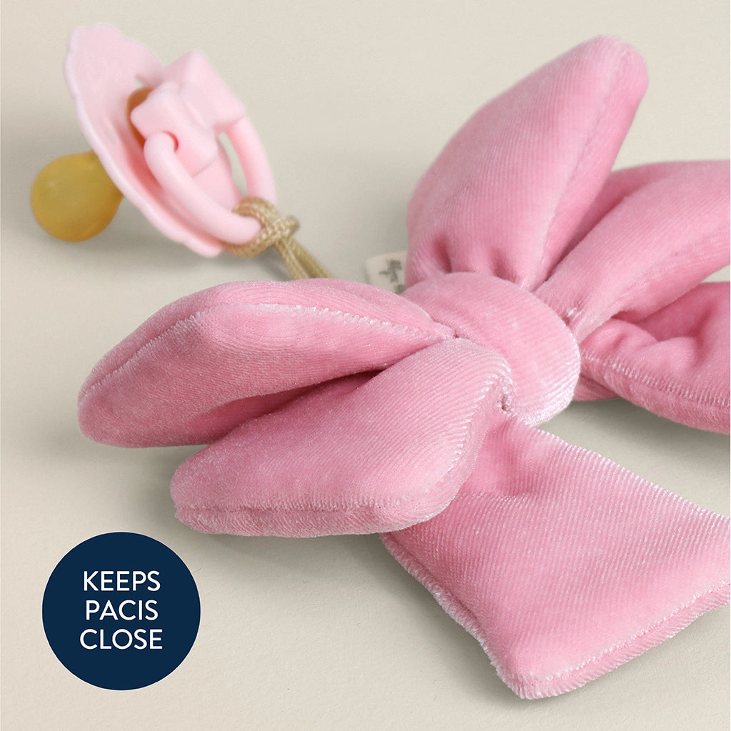 Itzy Ritzy Bitzy Pal Natural Rubber Pacifier and Lovey - Bow