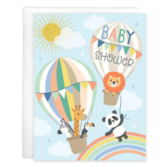Gina B Designs Baby Greeting Card - Baby Shower Balloons