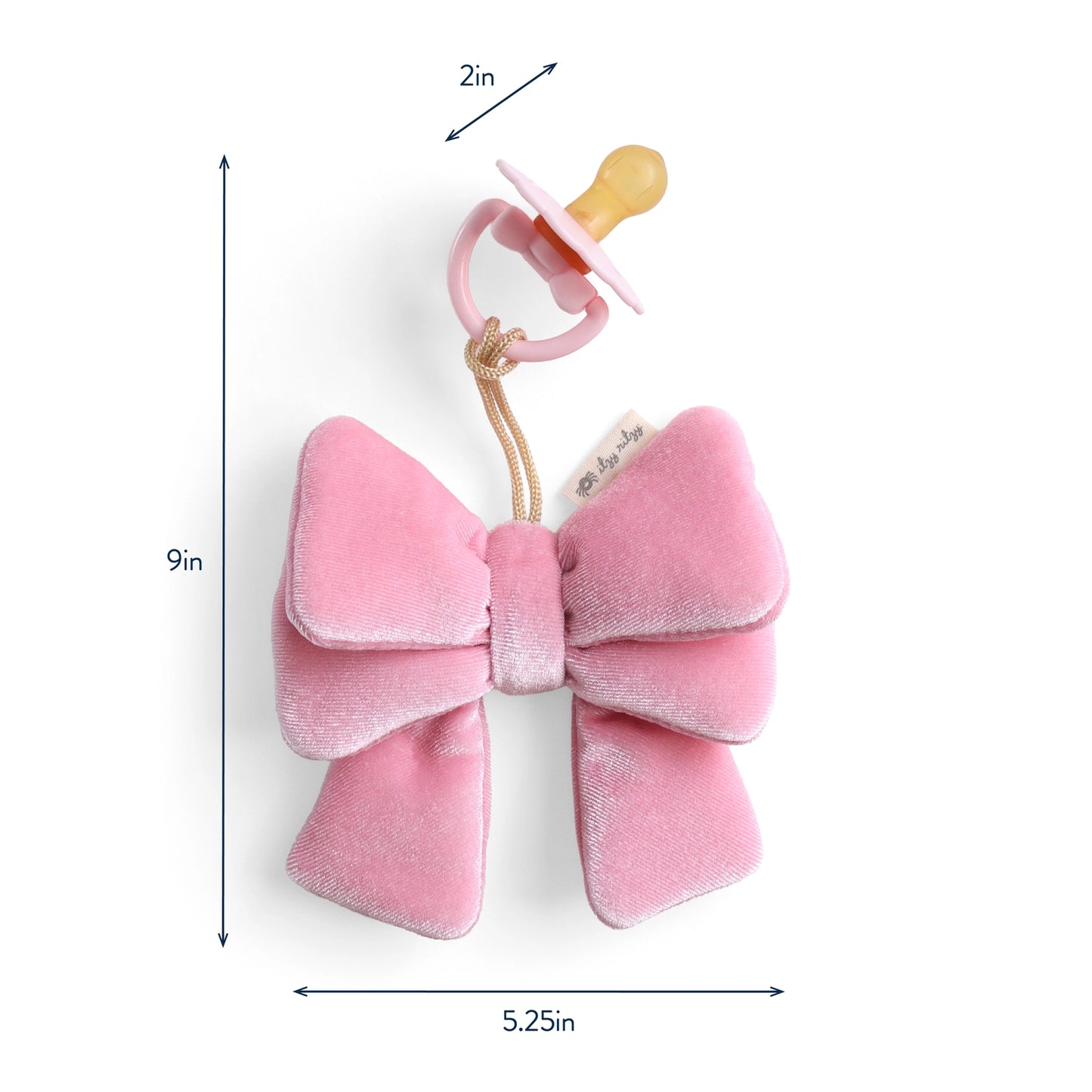 Itzy Ritzy Bitzy Pal Natural Rubber Pacifier and Lovey - Bow