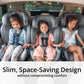 3 girls ride forward facing sitting in Chicco OneFit ClearTex All-In-One Car Seat - Drift