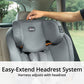 Mom adjust headrest of Chicco OneFit ClearTex All-In-One Car Seat - Drift