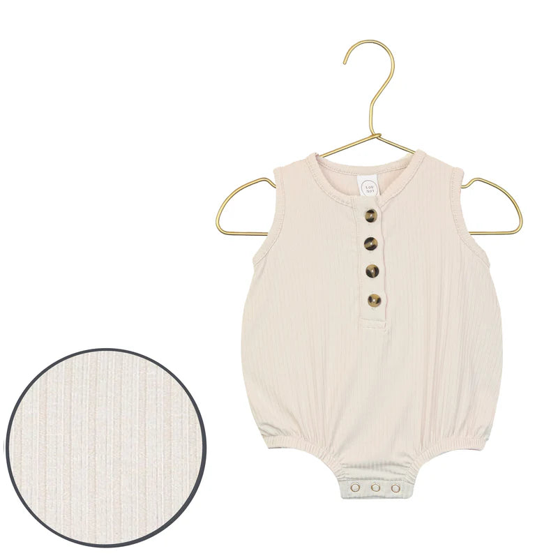 Lou Lou and Company Ribbed Bubble Romper - Cove