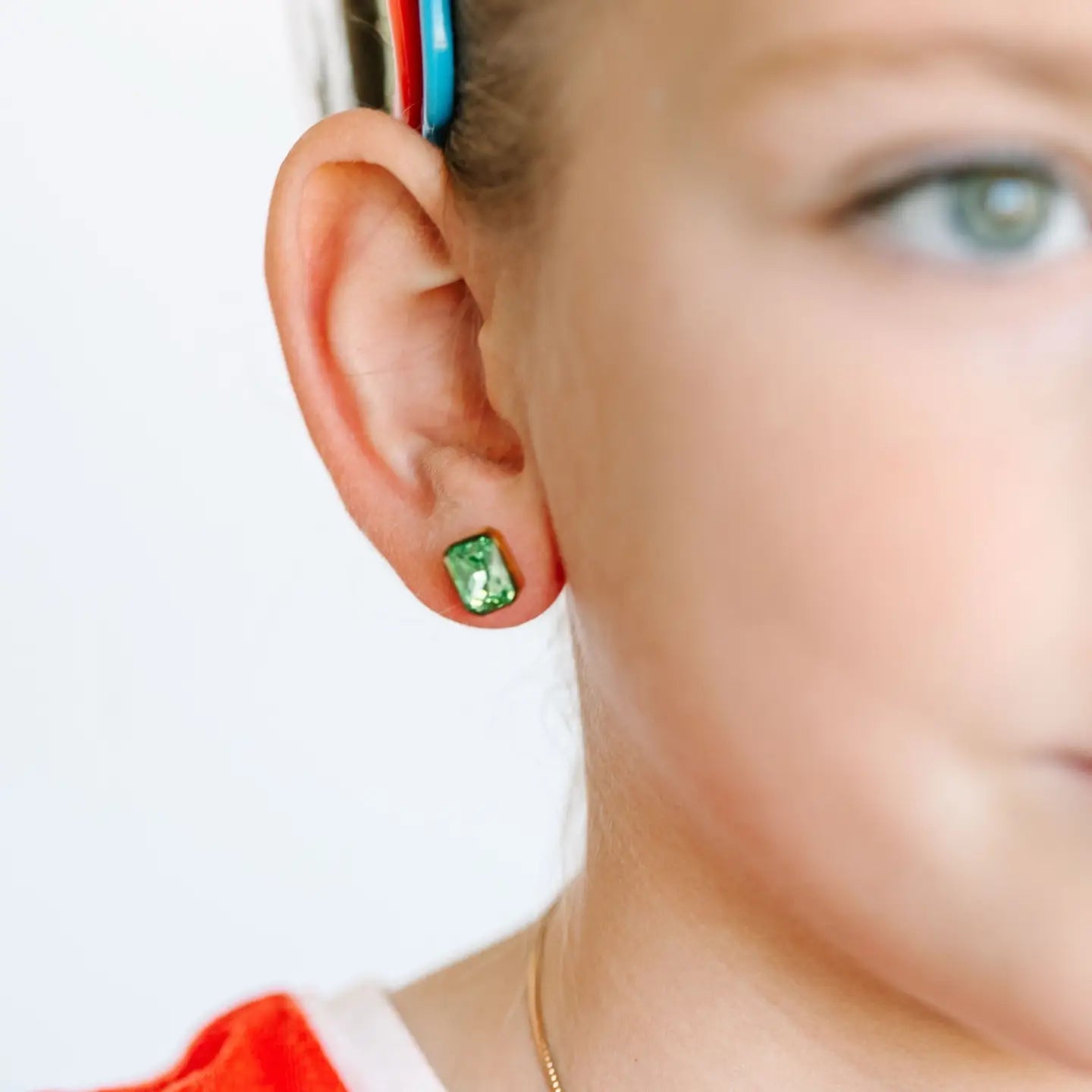 Pierced Co Emerald Gem Earrings