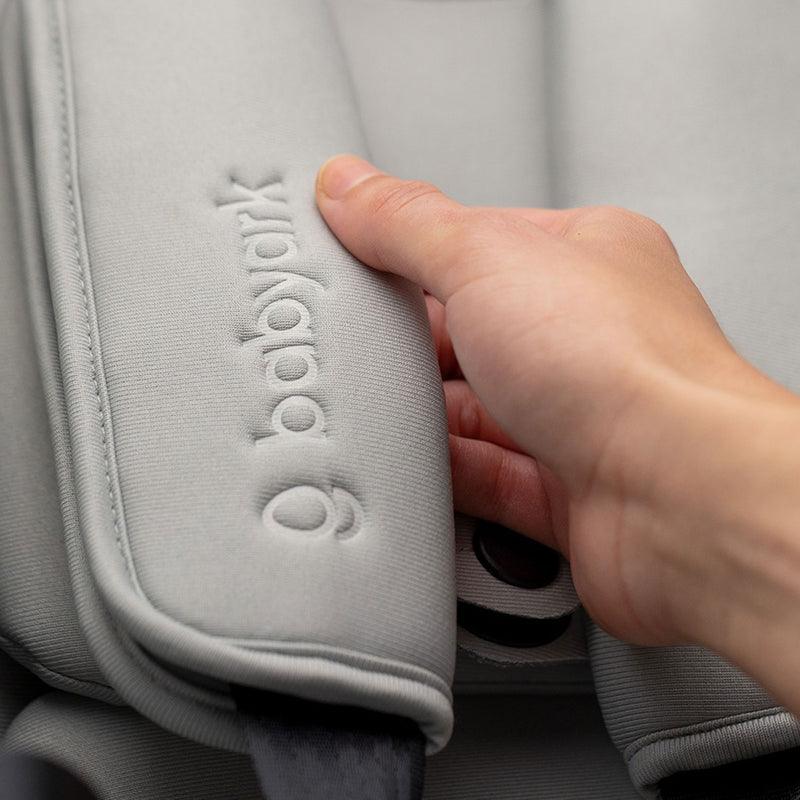babyark Convertible Car Seat + Base - Glacier Ice Seat / Charcoal Grey Base
