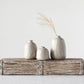 Creative Co-op Terracotta Vases - Grey Sand Finish