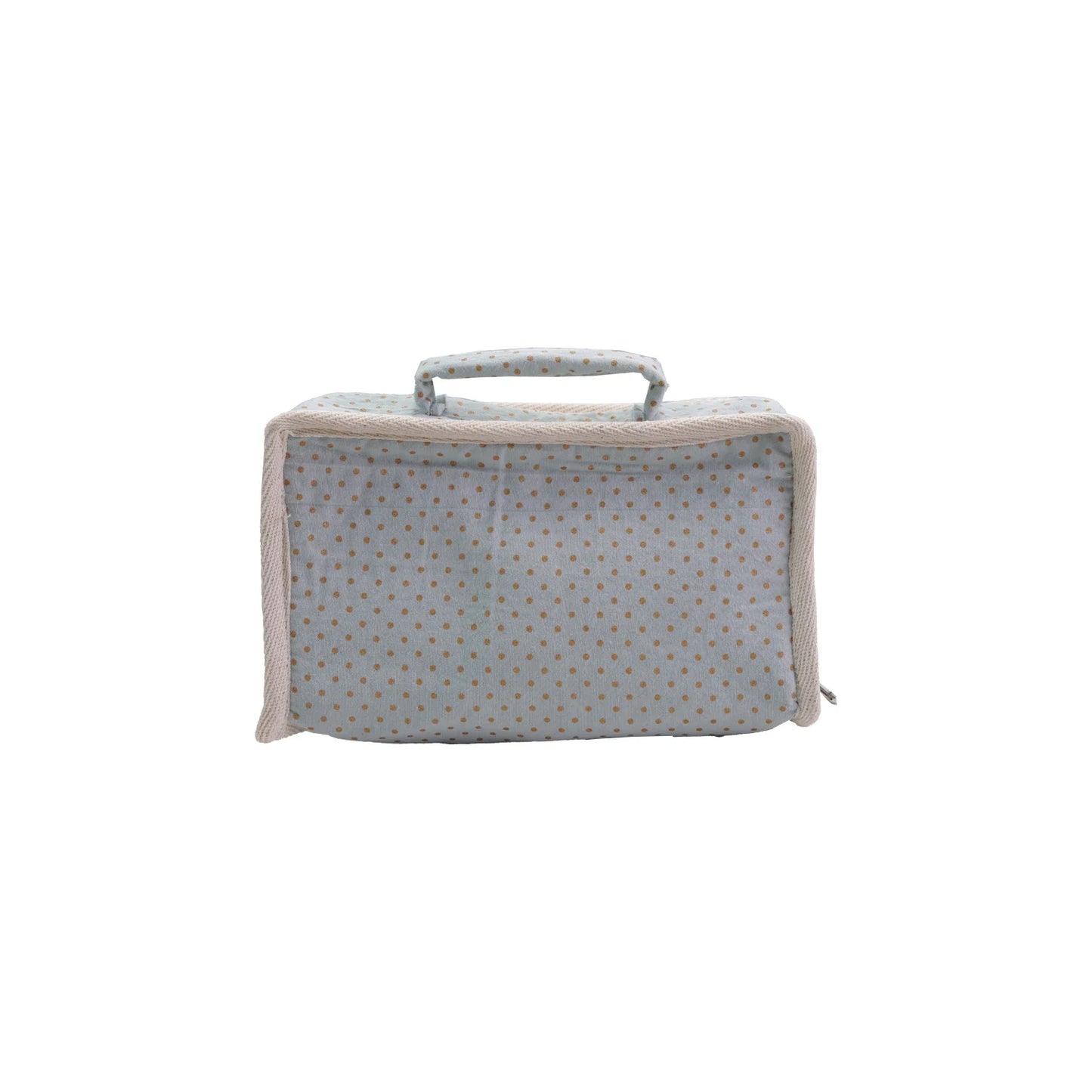 Creative Co op Fabric Zip Suitcase Bed with Plush Bunny & Outfits