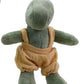 Creative Co op Plush Animal in Overalls