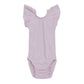 Kyte BABY Ribbed Sleeveless Ruffle Leotard - Wisteria