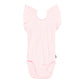 Kyte BABY Ribbed Sleeveless Ruffle Leotard - Sakura