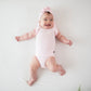 Kyte BABY Ribbed Sleeveless Ruffle Leotard - Sakura