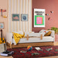 Dadada Fun Bed - Twin - White / Natural in bedroom