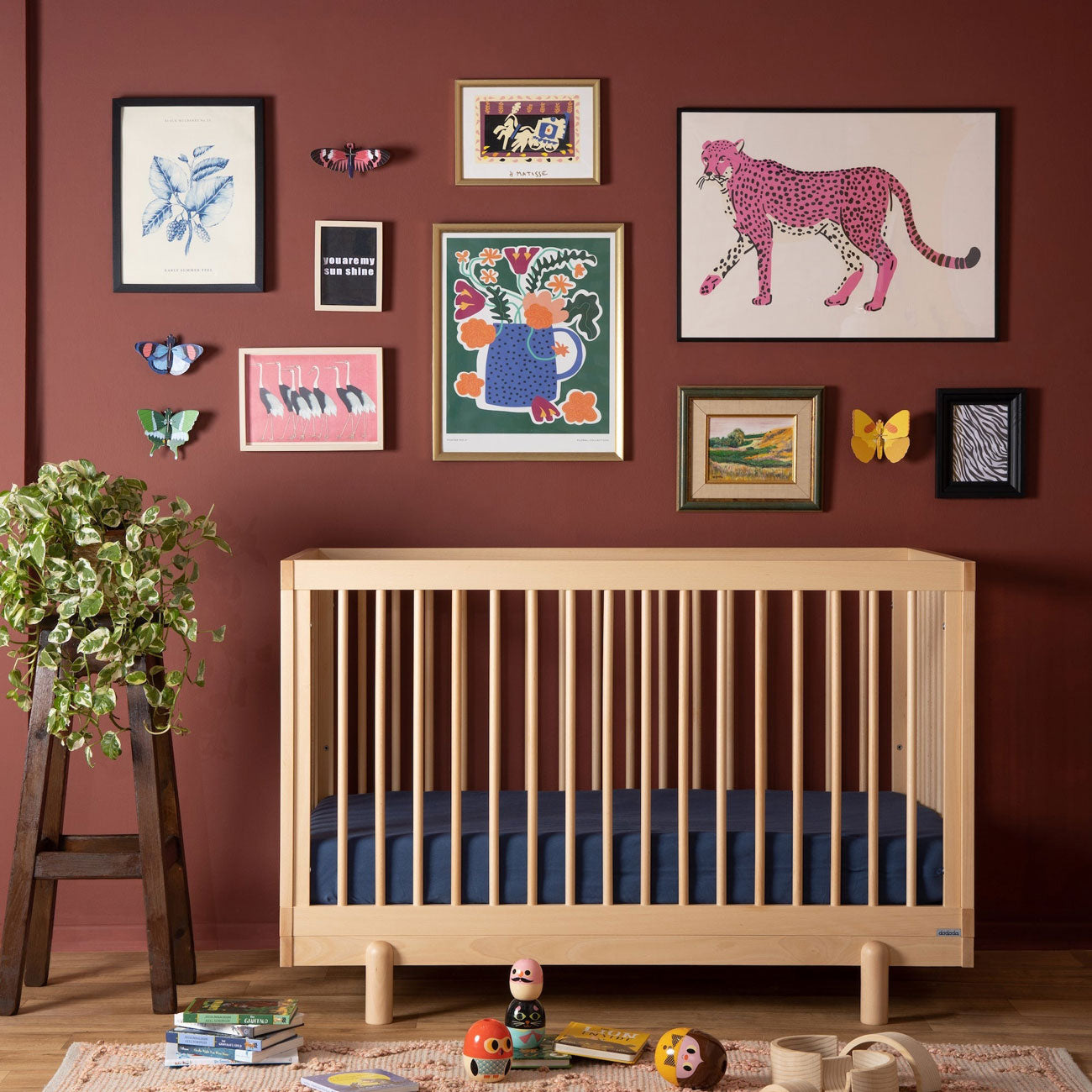 Dadada Bliss 4-in-1 Convertible Crib - Natural in nursery