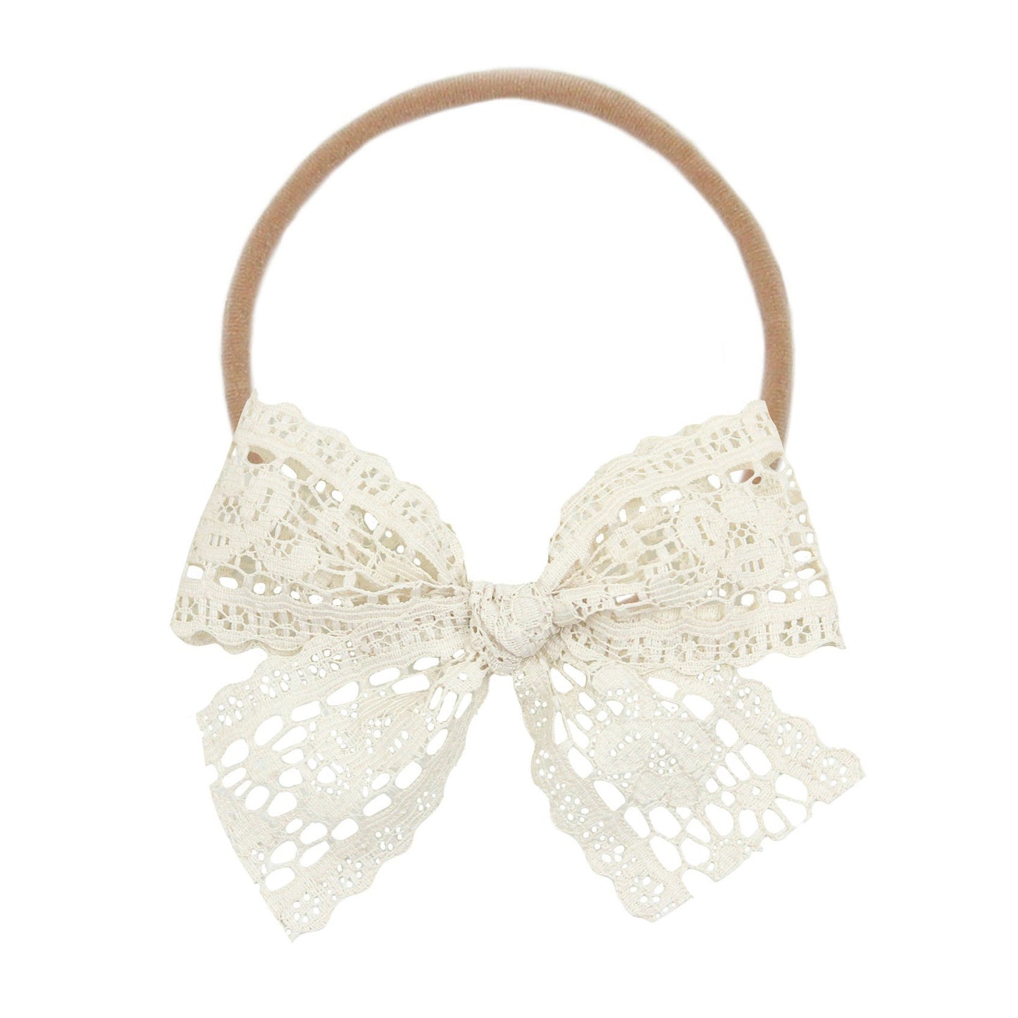 Lou Lou and Company Lace Bow Headband - Ivory