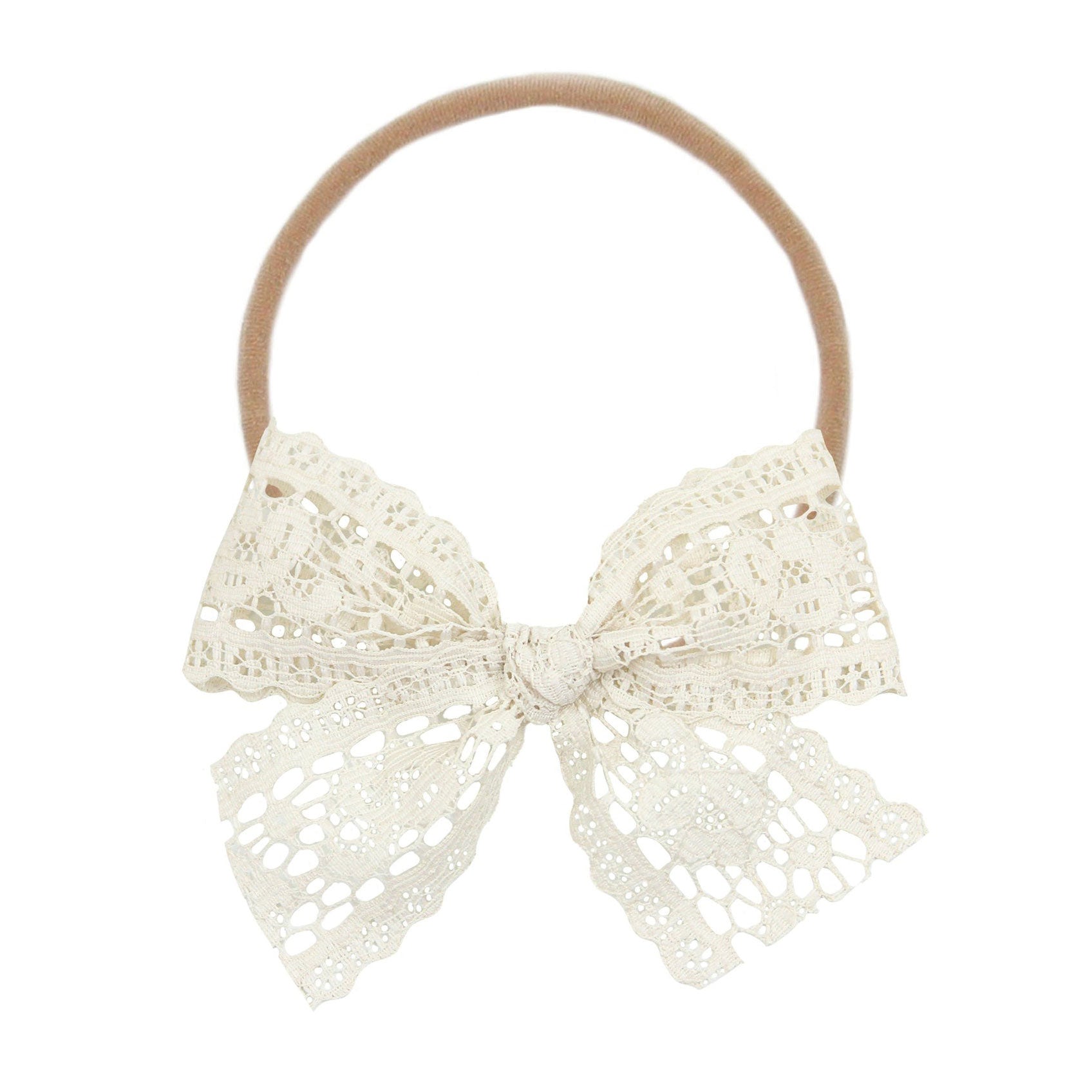 Lou Lou and Company Lace Bow Headband - Ivory