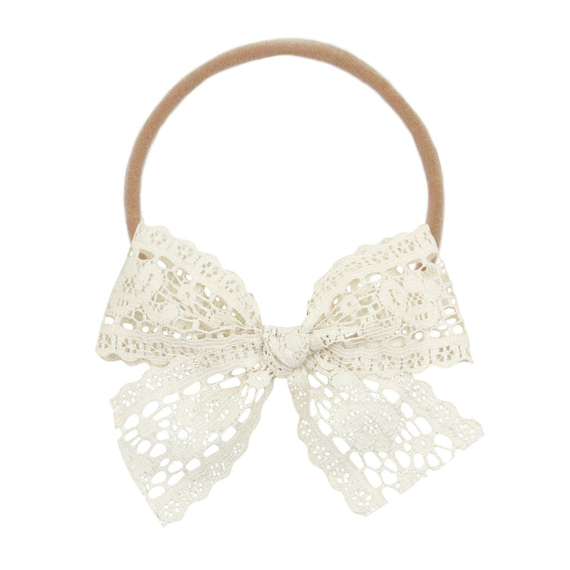 Lou Lou and Company Lace Bow Headband - Ivory