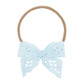 Lou Lou and Company Lace Bow Headband - Baby Blue Eyelet