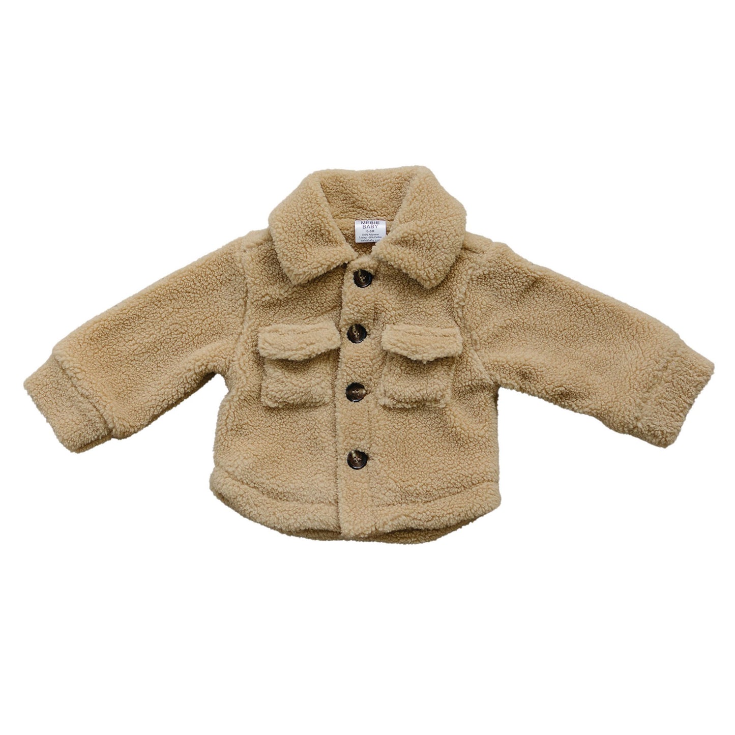 Mebie Baby Sherpa Shacket - Tan