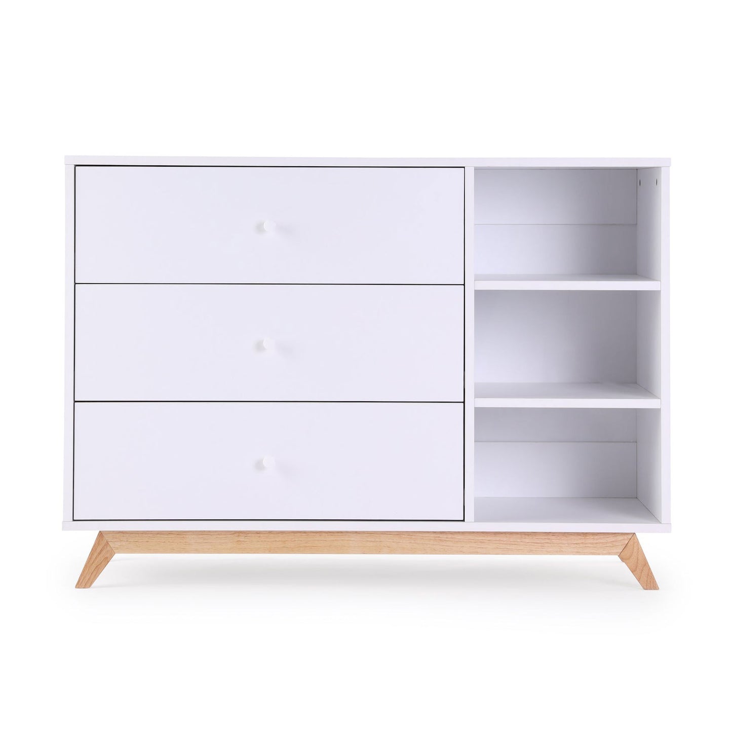 Dadada Central Park 3-Drawer Dresser - 2.0 - White / Natural