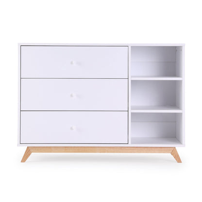 Dadada Central Park 3-Drawer Dresser - 2.0 - White / Natural