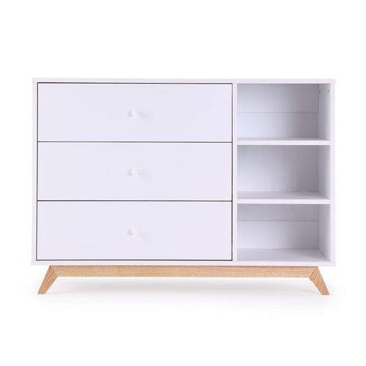 Dadada Central Park 3-Drawer Dresser - 2.0 - White / Natural