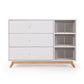 Dadada Central Park 3-Drawer Dresser - 2.0 - White / Natural with white baskets sold separately