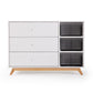 Dadada Central Park 3-Drawer Dresser - 2.0 - White / Natural with black baskets sold separately