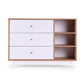 Dadada Central Park 3-Drawer Dresser - 2.0 - White / Red Oak