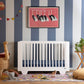Dadada Spirit 8-in-1 Convertible Crib - White in nursery