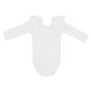 Kyte BABY Ribbed Long Sleeve Ruffle Leotard - Cloud